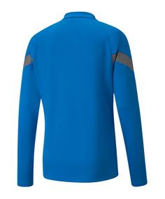 Rückansicht von PUMA teamFINAL Training 1/4 Zip Sweatshirt Funktionssweatshirt Herren gruenschwarzsilber