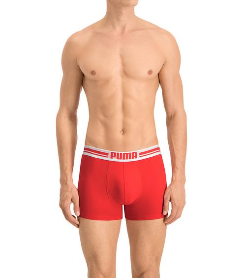 Rückansicht von PUMA Boxershort Hipster Herren Rot