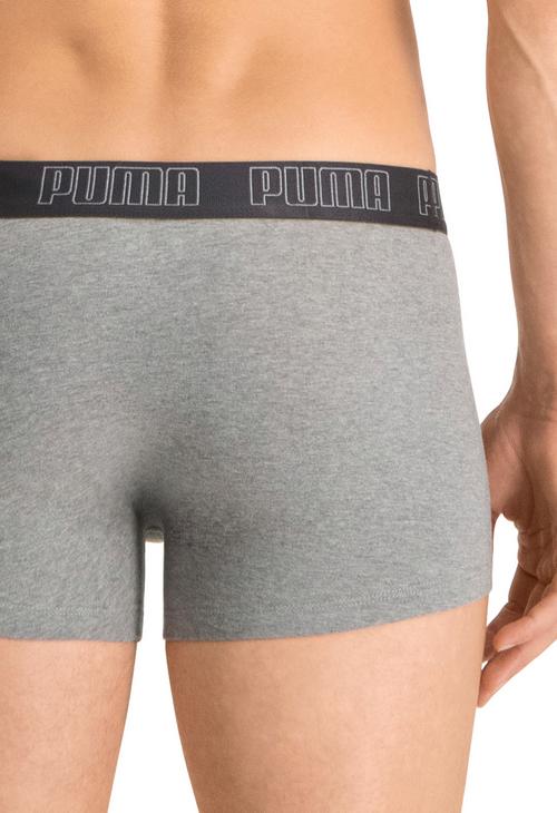 Rückansicht von PUMA Boxershort Hipster Herren Grau/Schwarz