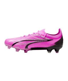 Rückansicht von PUMA ULTRA Ultimate Rush FG/AG Fußballschuhe Damen pinkweissschwarz