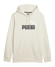 PUMA ESS 2 Col Big Logo Hoody Sweatshirt Herren weiss