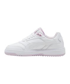 Rückansicht von PUMA Doublecourt Sneaker Weiß Sneaker Herren weisslila