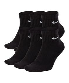 Nike Everyday Cushioned Ankle 6er Pack Socken Freizeitsocken schwarzweiss