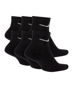 Rückansicht von Nike Everyday Cushioned Ankle 6er Pack Socken Freizeitsocken schwarzweiss