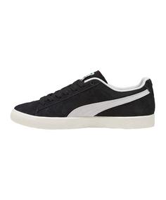 Rückansicht von PUMA Clyde Hairy Suede Sneaker Herren schwarzweiss