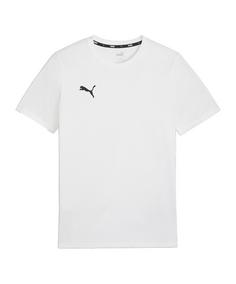 PUMA teamGOAL Casuals T-Shirt Fußballshorts Herren weissschwarz