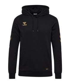 hummel hmlE24C Cotton Hoody Funktionssweatshirt Herren schwarzgold