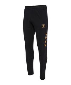 hummel hmlE24C Cotton Jogginghose Trainingshose Herren schwarzgold