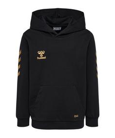 hummel hmlE24C Cotton Hoody Kids  F2128 Funktionssweatshirt Kinder schwarzgold