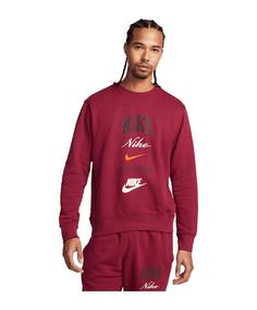 Nike Club Fleece Crew Sweatshirt Sweatshirt Herren rotorange