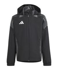 adidas Tiro 24 Competition Allwetterjacke Kids Regenjacke Kinder - schwarzgrau