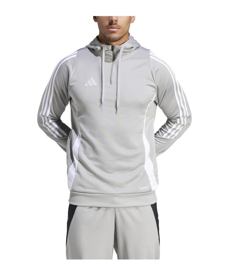 adidas adidas Hoody Wei&szlig; Funktionssweatshirt Herren - grauweiss - 0 | SportScheck