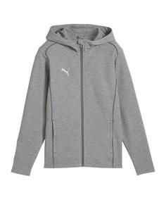 PUMA teamFINAL Casuals Kapuzenjacke Fußballtrikot Herren grausilber