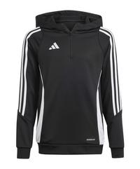 adidas Tiro 24 Training Hoody Kids Funktionssweatshirt Kinder - schwarzweiss