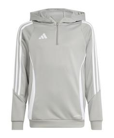 adidas Tiro 24 Training Hoody Kids Funktionssweatshirt Kinder grauweiss