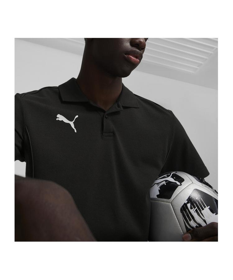 PUMA PUMA teamFINAL Casuals Poloshirt Trikot Herren - schwarzsilber - 2 | SportScheck