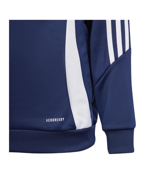 Rückansicht von adidas Tiro 24 Training Hoody Kids Funktionssweatshirt Kinder blauweiss