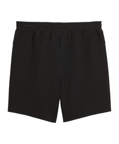 Rückansicht von PUMA teamFINAL Casuals Shorts Damen Fußballshorts Damen schwarzsilber