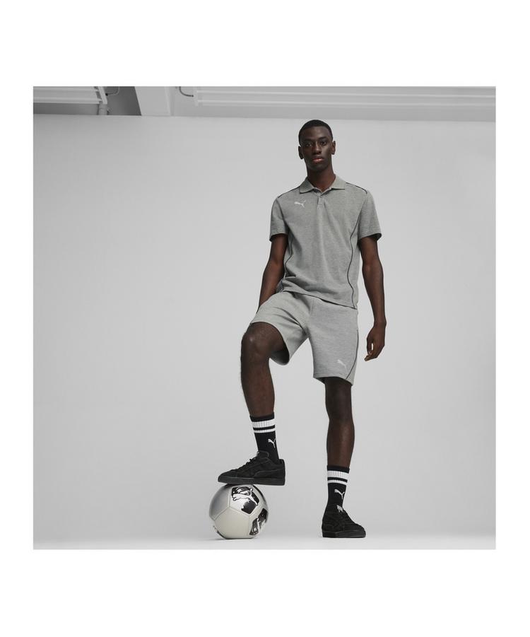 PUMA PUMA teamFINAL Casuals Shorts Fu&szlig;ballshorts Herren - grausilber - 1 | SportScheck