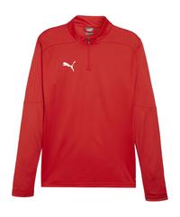 PUMA teamFINAL Training 1/4 Zip Sweatshirt Trikot Herren - rotsilber