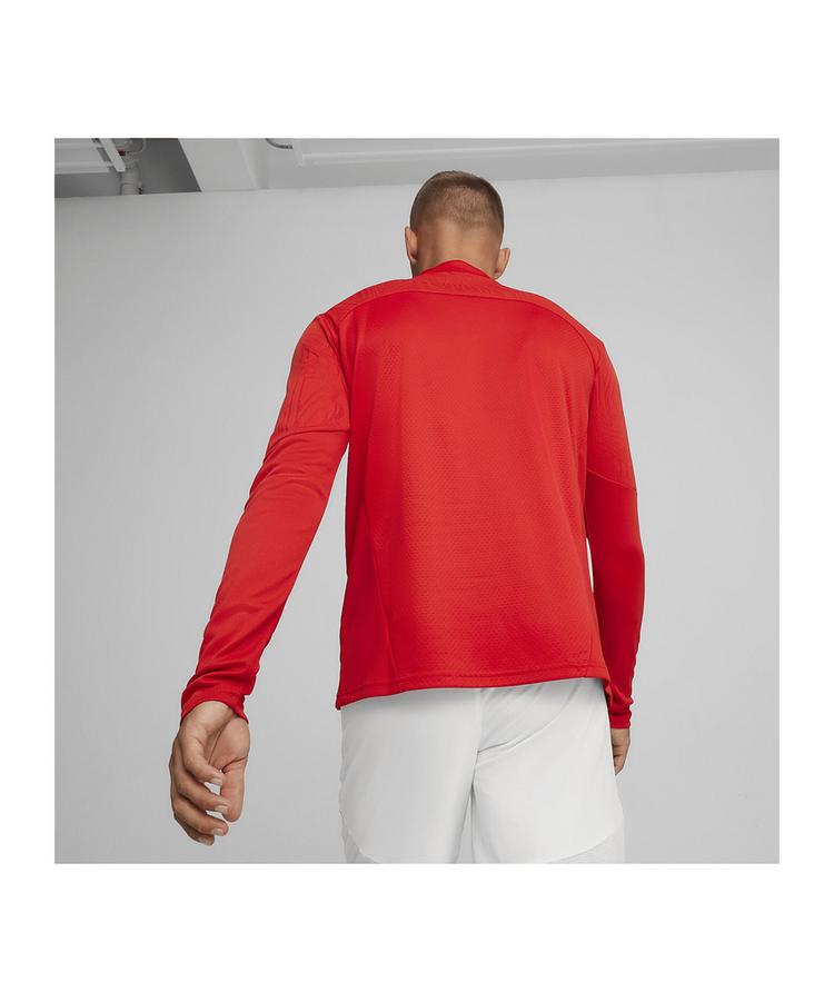 PUMA PUMA teamFINAL Training 1/4 Zip Sweatshirt Trikot Herren - rotsilber - 1 | SportScheck