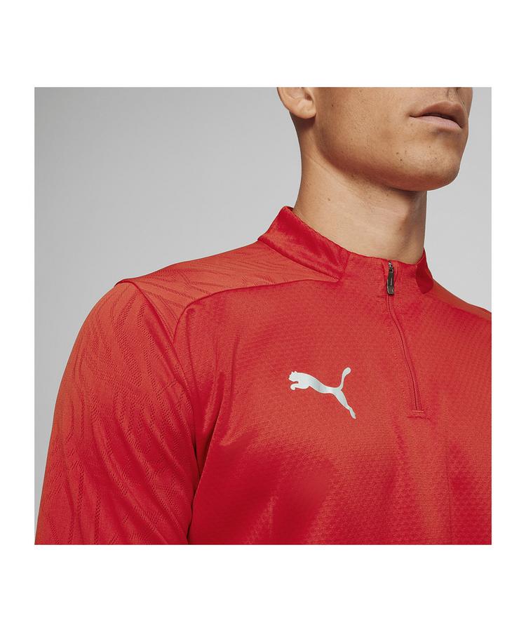 PUMA PUMA teamFINAL Training 1/4 Zip Sweatshirt Trikot Herren - rotsilber - 2 | SportScheck