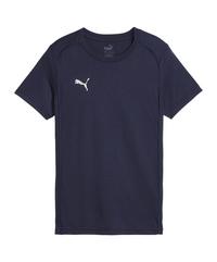 PUMA teamFINAL Casuals T-Shirt Kids Fu&szlig;ballshorts Kinder - dunkelblausilber