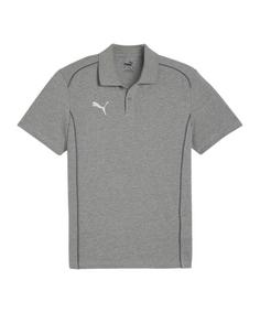 PUMA teamFINAL Casuals Poloshirt Fußballtrikot Herren grausilber