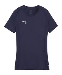 PUMA teamFINAL Casuals T-Shirt Damen Fu&szlig;ballshorts Damen - dunkelblausilber