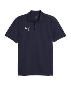 PUMA teamFINAL Casuals Poloshirt Fußballtrikot Herren dunkelblausilber