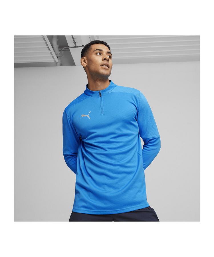 PUMA PUMA teamFINAL Training 1/4 Zip Sweatshirt Trikot Herren - dunkelblausilber - 0 | SportScheck