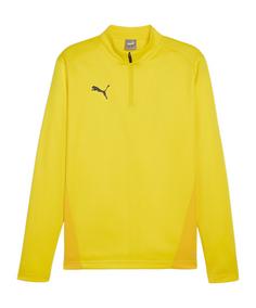 PUMA teamGOAL Training 1/4 Zip Sweatshirt Funktionssweatshirt Herren gelbschwarzgelb