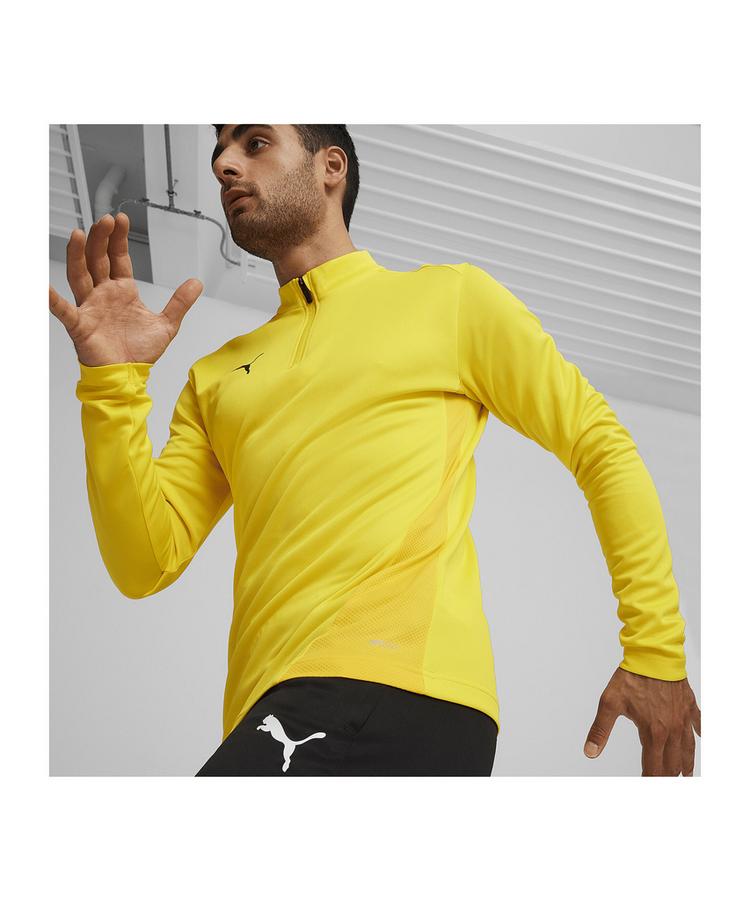PUMA PUMA teamGOAL Training 1/4 Zip Sweatshirt Funktionssweatshirt Herren - gelbschwarzgelb - 2 | SportScheck