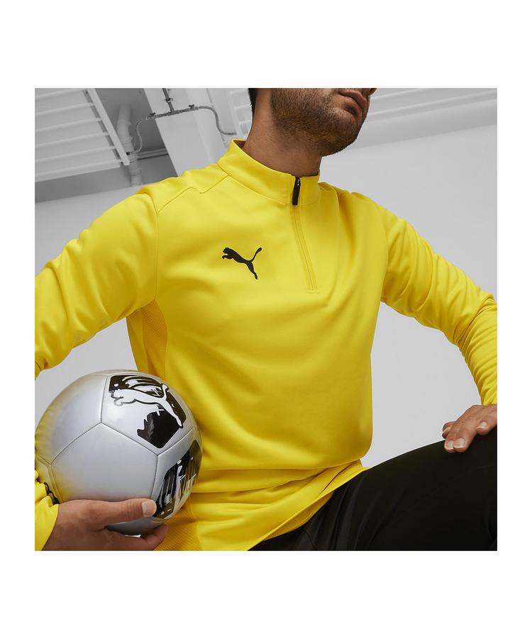 PUMA PUMA teamGOAL Training 1/4 Zip Sweatshirt Funktionssweatshirt Herren - gelbschwarzgelb - 3 | SportScheck
