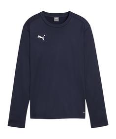 PUMA teamGOAL Training Sweatshirt Damen Funktionssweatshirt Damen dunkelblaublauweiss