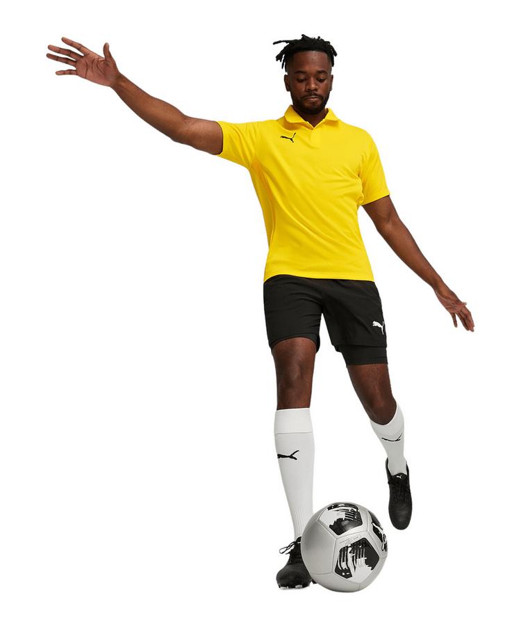 PUMA PUMA teamGOAL Polo Poloshirt Herren - gelbschwarzgelb - 3 | SportScheck