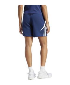Rückansicht von adidas Tiro 24 Sweatshort Damen Fußballshorts Damen blauweiss