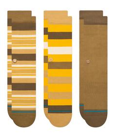 Stance Wasteland Socken 3er Pack Multi Socken mehrfarbigbraungelbgruen