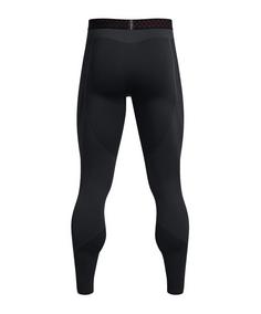 Rückansicht von Under Armour Rush Seamless Tight Laufhose Herren schwarz