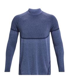 Under Armour CG Rush Seamless Mock Sweatshirt Laufshirt Herren blau