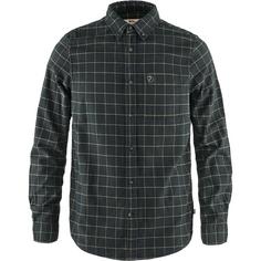 FJÄLLRÄVEN Övik Flannel Langarmshirt Herren Dunkelgrau