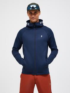 Rückansicht von Peak Performance M Rider Zip Hood Funktionsjacke Herren dunkelblau