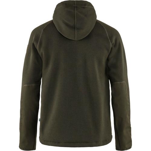 Rückansicht von FJÄLLRÄVEN Övik Fleece Hoodie Funktionsjacke Herren Moos