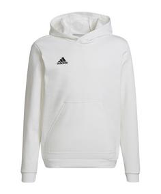 adidas Entrada 22 Hoody Kids Funktionssweatshirt Kinder weissschwarz