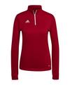 adidas Entrada 22 HalfZip Sweatshirt Damen Funktionssweatshirt Damen - rotweiss