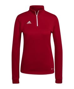 adidas Entrada 22 HalfZip Sweatshirt Damen Funktionssweatshirt Damen rotweiss