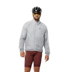 Rückansicht von Jack Wolfskin GRAVEX WIND JKT M Fahrradjacke Herren cool grey