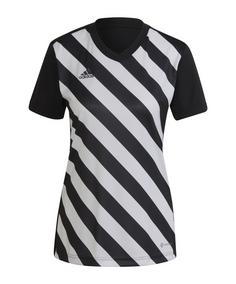 adidas Entrada 22 GFX Trikot Damen Fußballtrikot Damen schwarzweiss