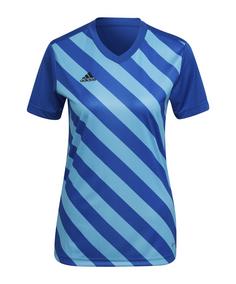 adidas Entrada 22 GFX Trikot Damen Fußballtrikot Damen blau