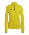 adidas Entrada 22 HalfZip Sweatshirt Damen Funktionssweatshirt Damen - gelbschwarz